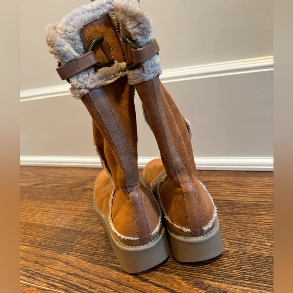 Women’s Franco Sarto sport shearling lined suede brown boots size 9 - Picture 4 of 8